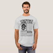 レトロ新聞風 レス・ピープル・モア・キャッツ Tシャツ (正面フル)