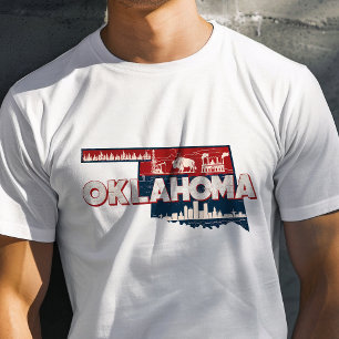 レトロ旅行アイコニックOklahomaグラフィック Tシャツ