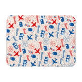 レトロ旅行パターン。 マグネット (横)