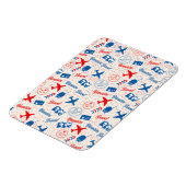 レトロ旅行パターン。 マグネット (左側)