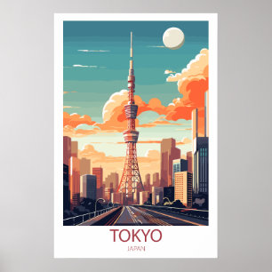レトロ旅行先TOKYO JAPAN WALL ART ポスター