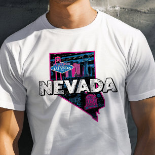 レトロ旅行象徴的ネバダグラフィック Tシャツ