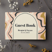 レトロ旋回アーチピンクブラック金ゴールド ゲストブック