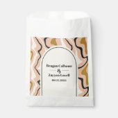 レトロ旋回アーチピンクブラック金ゴールド フェイバーバッグ (正面)