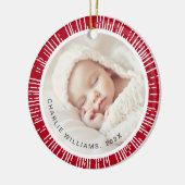 レトロ日が差すことの赤い写真 セラミックオーナメント (左)