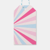 レトロ日が差すことアーチタイポグラフィ誕生日ピンク ギフトタグ (裏面)