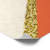 レトロ日が差すことハート ポスター (角)