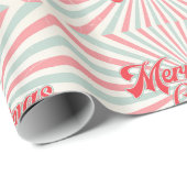レトロ日が差すことメリークリスマスミッドセンチュリー ラッピングペーパー (ロールコーナー)