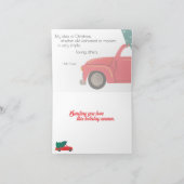 レトロ日が差すことメリークリスマス シーズンカード (内部)