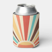 レトロ日が差すこと:カラフルヴィンテージバナー。 缶クーラー (缶正面)
