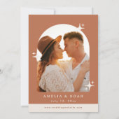 レトロ日付の保存招待状 招待状 (裏面)