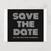 レトロ日付はがきを保存する(黒) 案内ポストカード (正面)