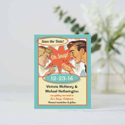 レトロ日付はがきを保存 案内ポストカード (スタンド正面)