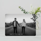 レトロ日付フォイルの保存招待状 箔招待状 (立ち正面)