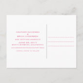 レトロ日付ポストカードの保存（ピンク） 案内ポストカード (裏面)