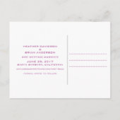 レトロ日付ポストカードの保存、明るい赤紫色 案内ポストカード (裏面)