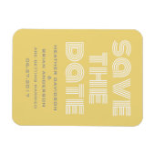 レトロ日付磁石を黄色で保存 マグネット (横)