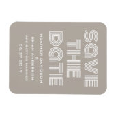 レトロ日付磁石ベージュを保存 マグネット (横)