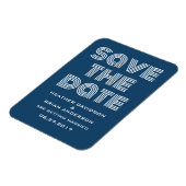 レトロ日付磁石、青を保存 マグネット (左側)