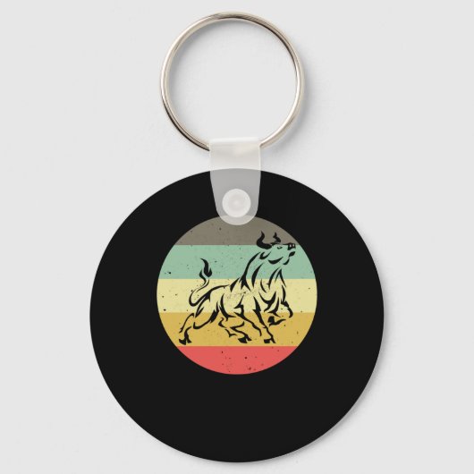 レトロ日取引業者ヴィンテージ株式市場 キーホルダー (正面)