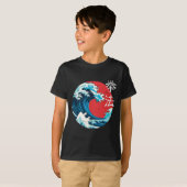 レトロ日本のウェーブケンポカラテ武術アーツセルフ Tシャツ (正面フル)