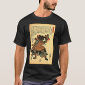 レトロ日本のサムライ浮世絵武者日本館 Tシャツ (正面)