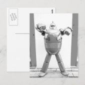 レトロ日本のロボット ポストカード (正面/裏面)