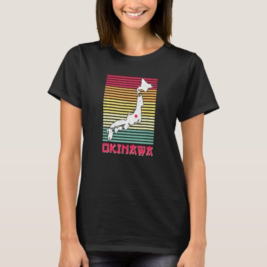 レトロ日本の島と沖縄 Tシャツ (正面)