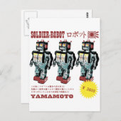 レトロ日本の玩具ロボット広告 ポストカード (正面/裏面)