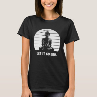 レトロ日没それを行く仏の座って媒体 Tシャツ