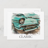 *~*レトロ旧クラシックヴィンテージ絵を描アンティーク ポストカード (正面/裏面)