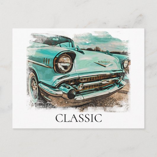 *~*レトロ旧クラシックヴィンテージ絵を描アンティーク ポストカード (正面)