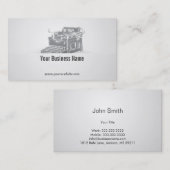 レトロ旧型タイプライタービジネスカード 名刺 (正面/裏面)