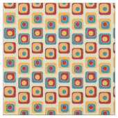 レトロ明るい色の正方形 ファブリック (クローズアップ)