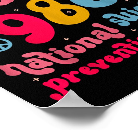 レトロ明日の必要性988自殺予防Aw ポスター (角)