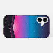 レトロ星空の丘 iPhone 16ケース (裏面横)