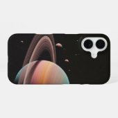 レトロ星空ポスターアート iPhone 16ケース (裏面横)