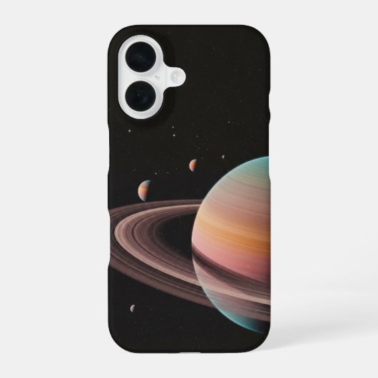 レトロ星空ポスターアート iPhone 16ケース (裏面)