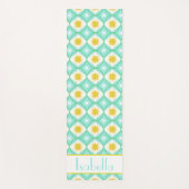 レトロ星花砂時計のパタパーソナライズされたーン ヨガマット (正面)