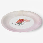 レトロ映画のクリスマスパーティー ペーパープレート (アングル)