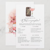 レトロ映画のクリスマス ブライダルシャワーのゲーム (正面/裏面)