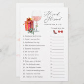 レトロ映画のクリスマス ブライダルシャワーゲーム (正面/裏面)