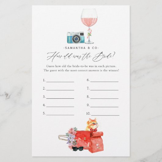 レトロ映画のクリスマス ブライダルシャワー ゲーム (正面)