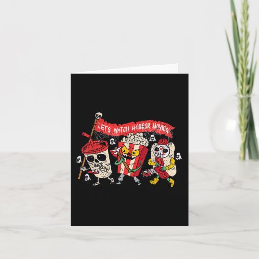 レトロ映画の売店  ホラー映画を観よう カード (正面)