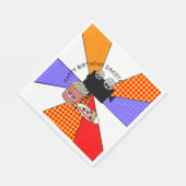 レトロ映画の夜の誕生日パーティー スタンダードランチョンナプキン (角)