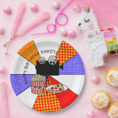 レトロ映画の夜の誕生日パーティー ペーパープレート (パーティー)