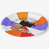 レトロ映画の夜の誕生日パーティー ペーパープレート (アングル)