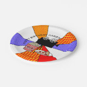 レトロ映画の夜の誕生日パーティー ペーパープレート (アングル)