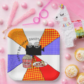 レトロ映画の夜の誕生日パーティー ペーパープレート (パーティー)