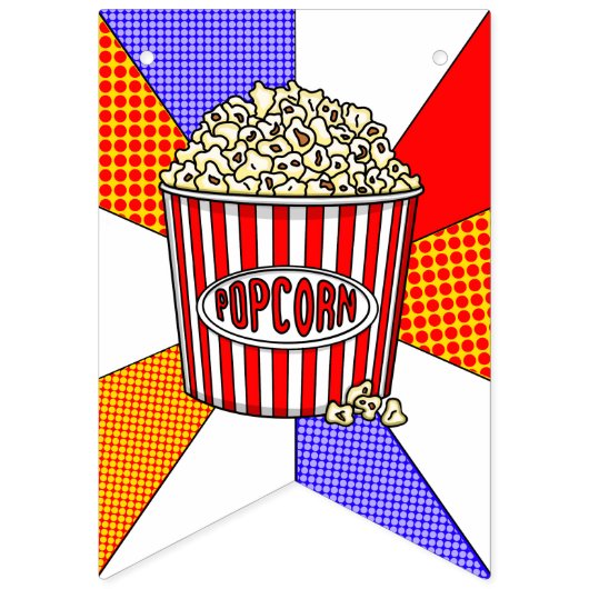 レトロ映画の夜をテーマにした誕生日バナー バンティングフラッグ (第1の旗)